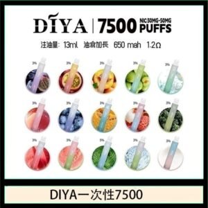 DIYA叮啞拋棄式7500 Puffs一次性電子煙3%